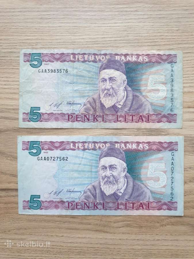 1993 metų 5 litai