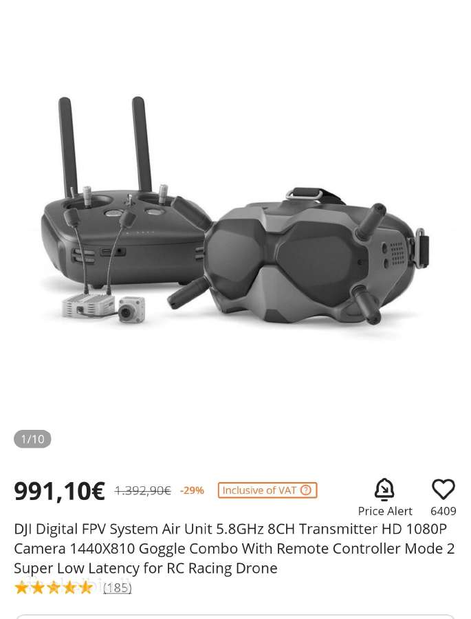 Dji Fpv Goggles + Fpv Remote Controller - nuotraukos Nr. 9