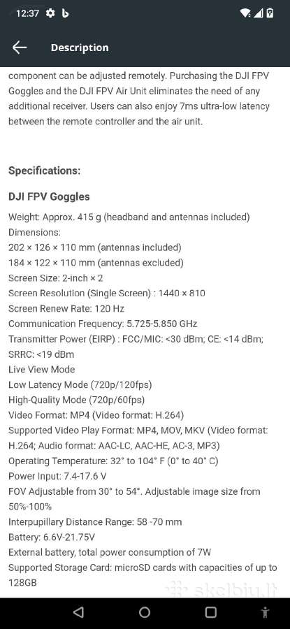 Dji Fpv Goggles + Fpv Remote Controller - nuotraukos Nr. 11