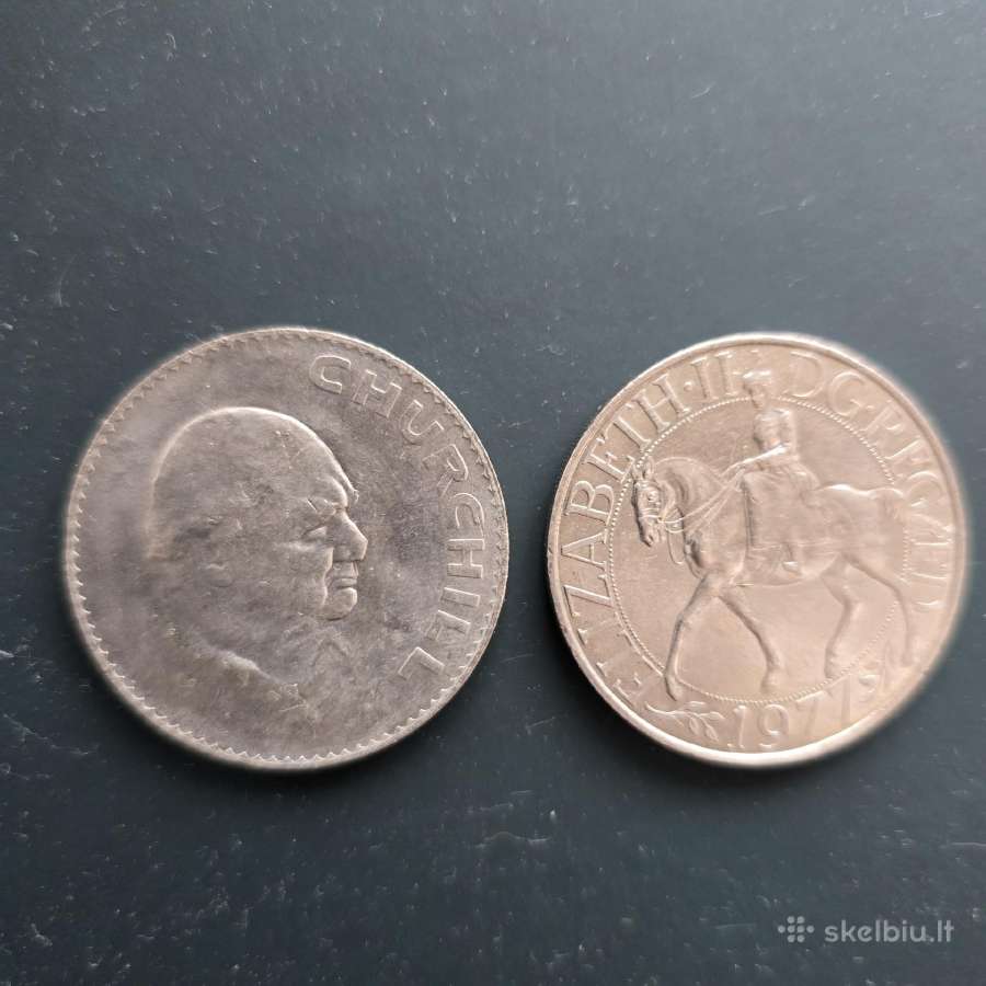 D. Britanija 1965 Čerčilis, 1977 sidabrinis jubili