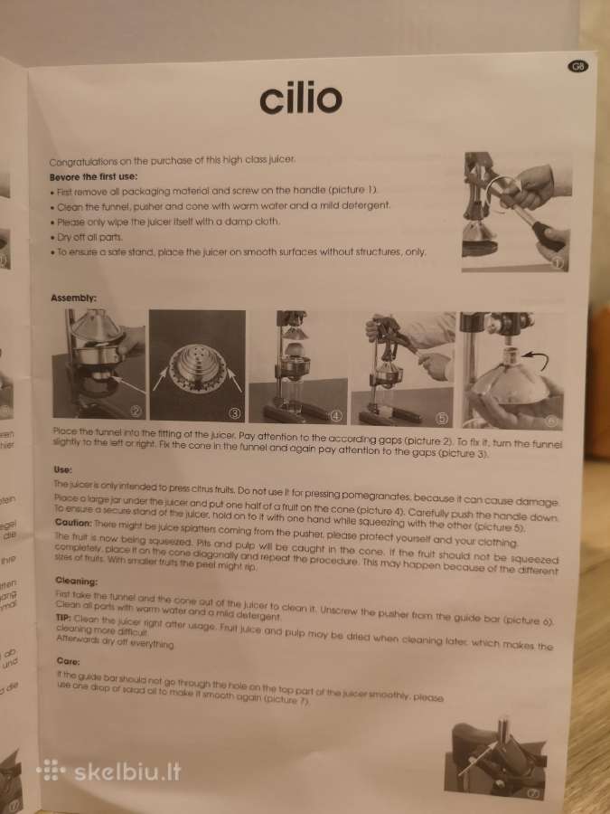 Cilio citrusinių vaisių spaudyklė - nuotraukos Nr. 2