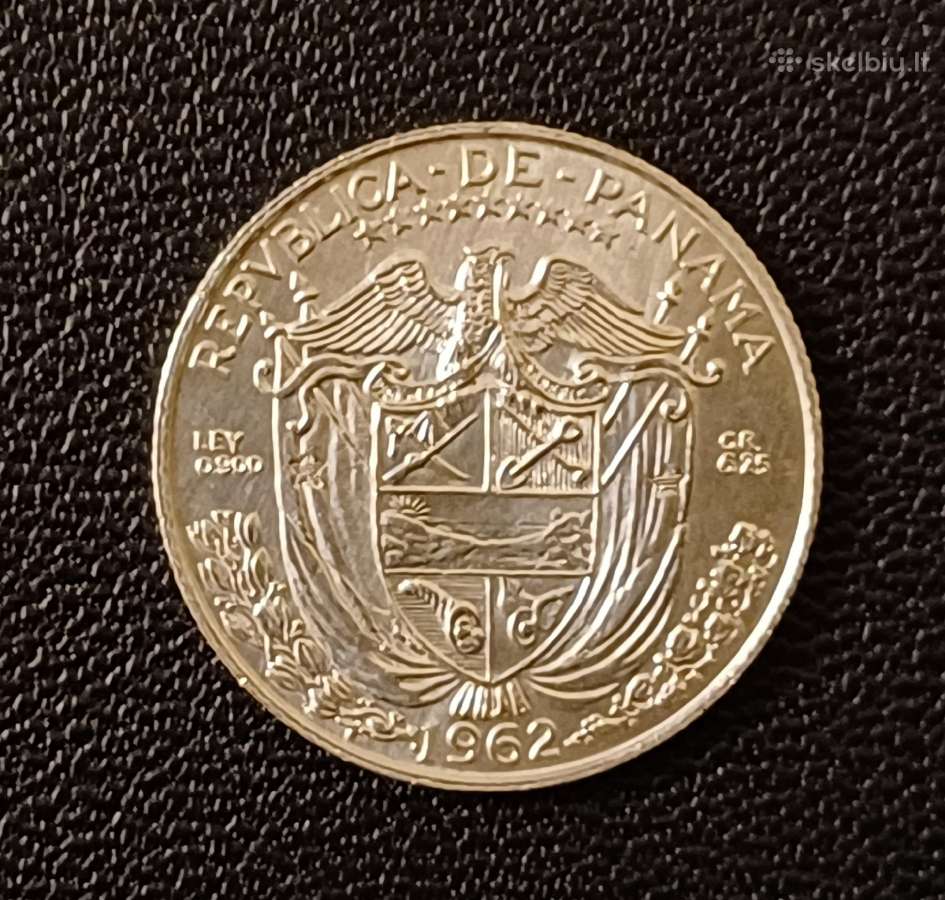 (532) Ketvirtis balboa 1962m. Panama sidabras 900