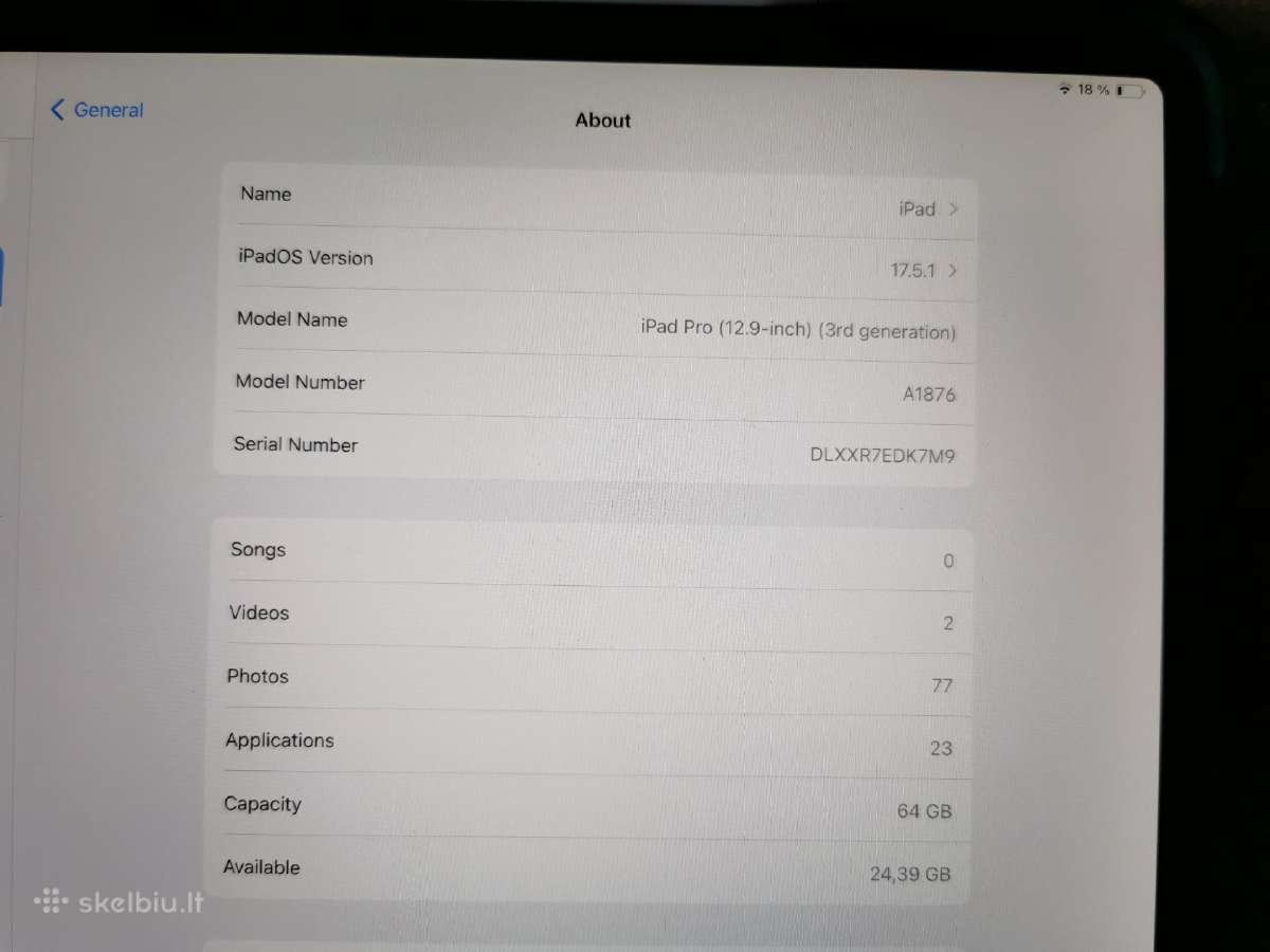 iPad pro 12.9 3gen 64gb - nuotraukos Nr. 8