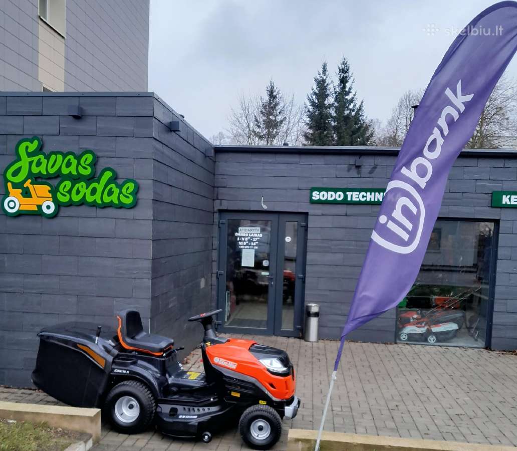 Sodo traktoriukas su krepšiu Oleo Mac 102r/16k