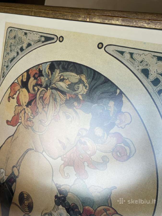 Alphonse Mucha įrėmintos vintažinės reprodukcijos - nuotraukos Nr. 9