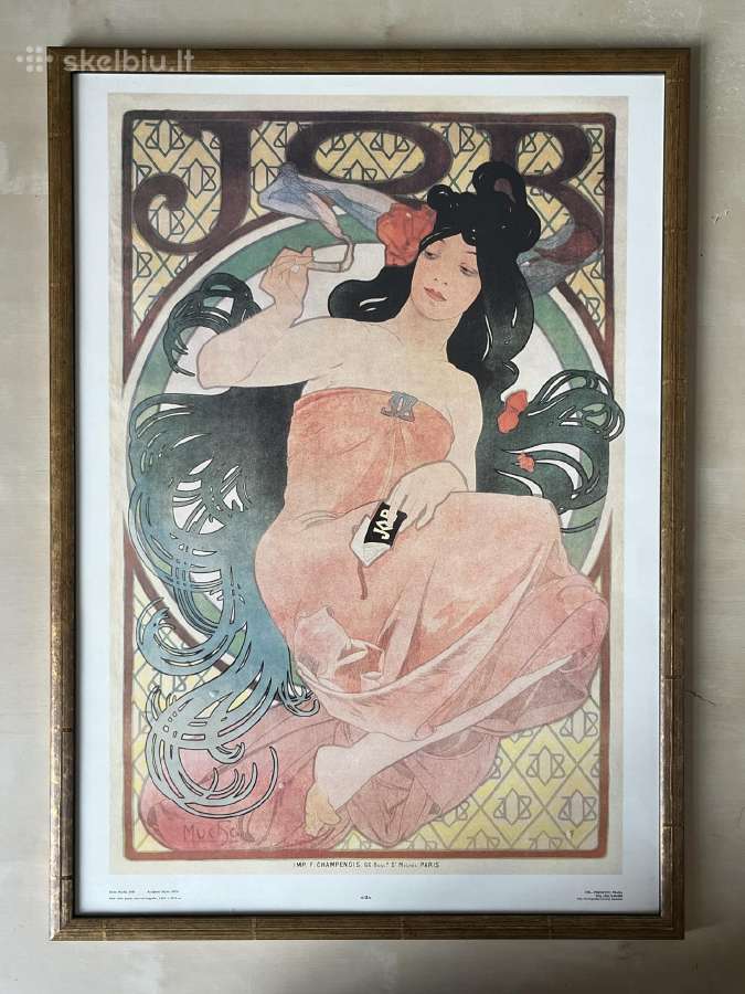 Alphonse Mucha įrėmintos vintažinės reprodukcijos - nuotraukos Nr. 10