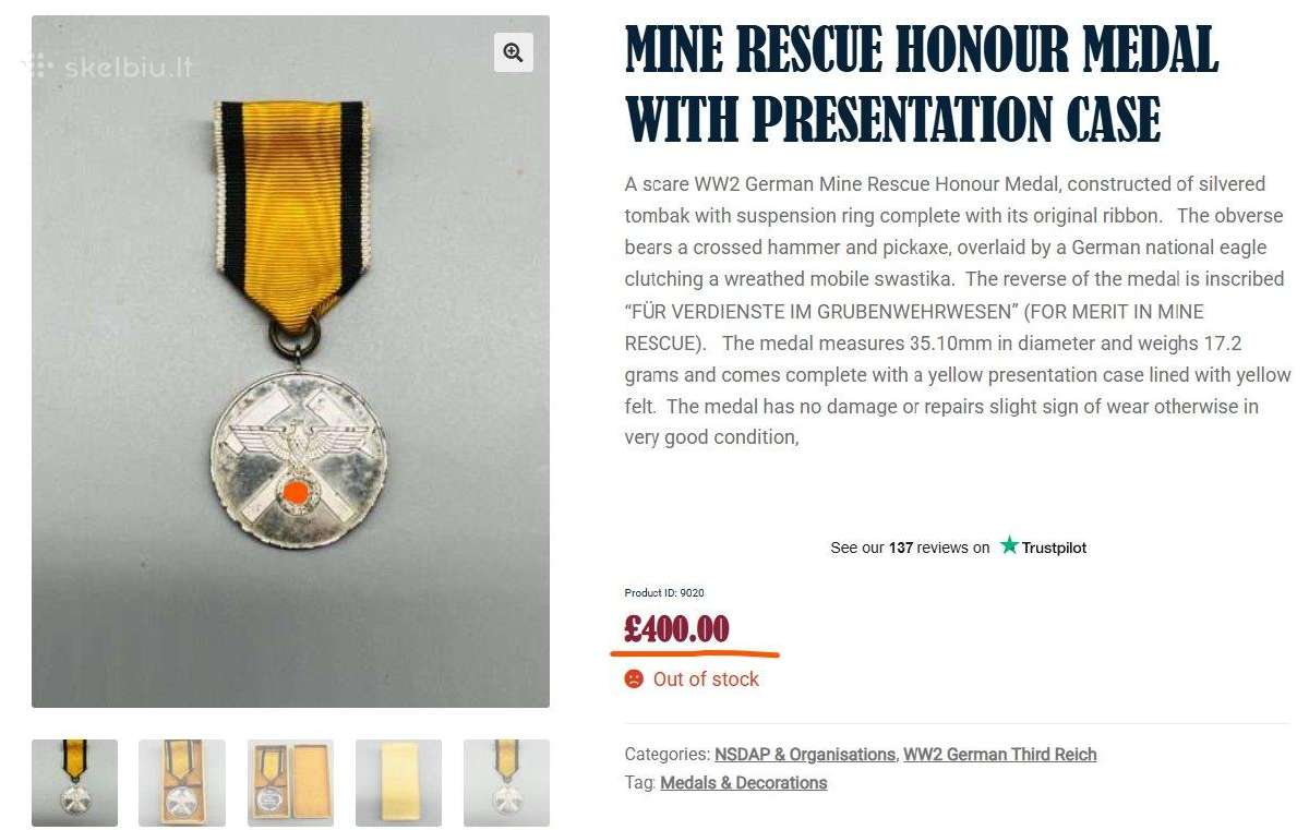 Mine Rescue Honor Medal - nuotraukos Nr. 6