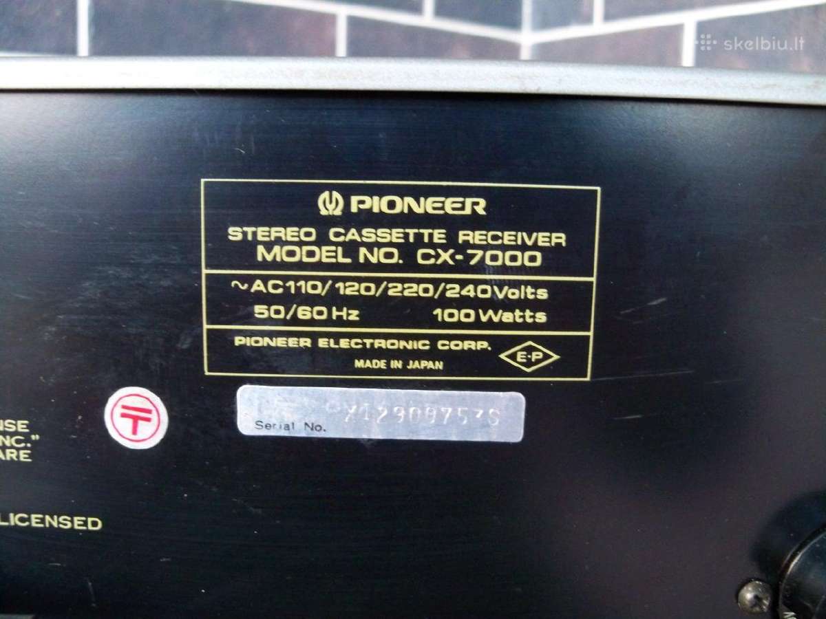 Pioneer Sa 8800. CX-7000. A 701r, 676. S-5pc. - nuotraukos Nr. 12