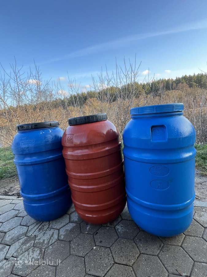 Maistinės 220 l statinės vandeniui, grūdams, maist