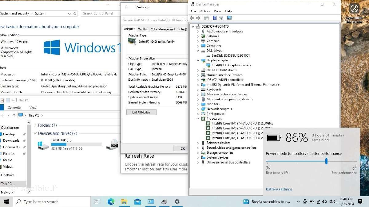 Asus R510 15.6 i7 8gb SSD - nuotraukos Nr. 9