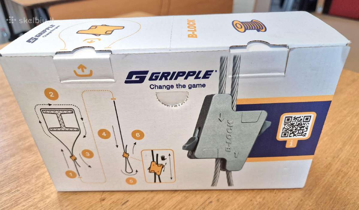 Troselių fiksavimas Gripple jungtimis B -Lock