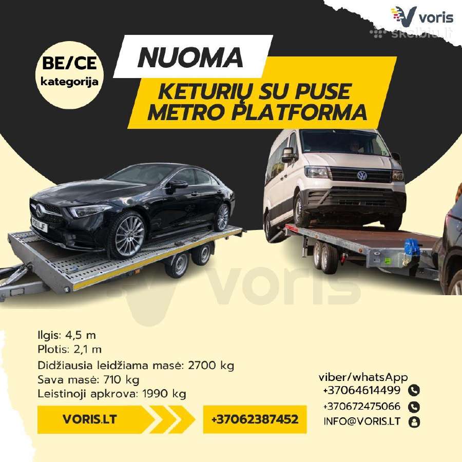 Platformu , traliuku ir priekabu Nuoma ! - nuotraukos Nr. 19