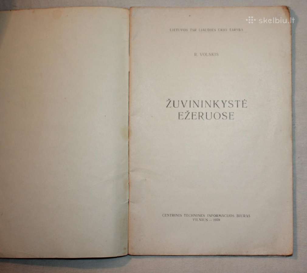 Žuvininkystė ežeruose R. Volskis knygelė 1959 m. - nuotraukos Nr. 2