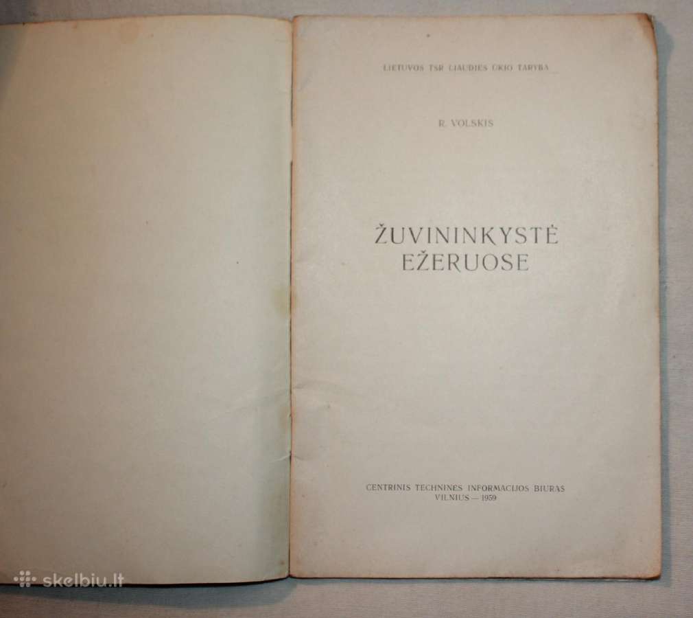 Žuvininkystė ežeruose R. Volskis knygelė 1959 m. - nuotraukos Nr. 2