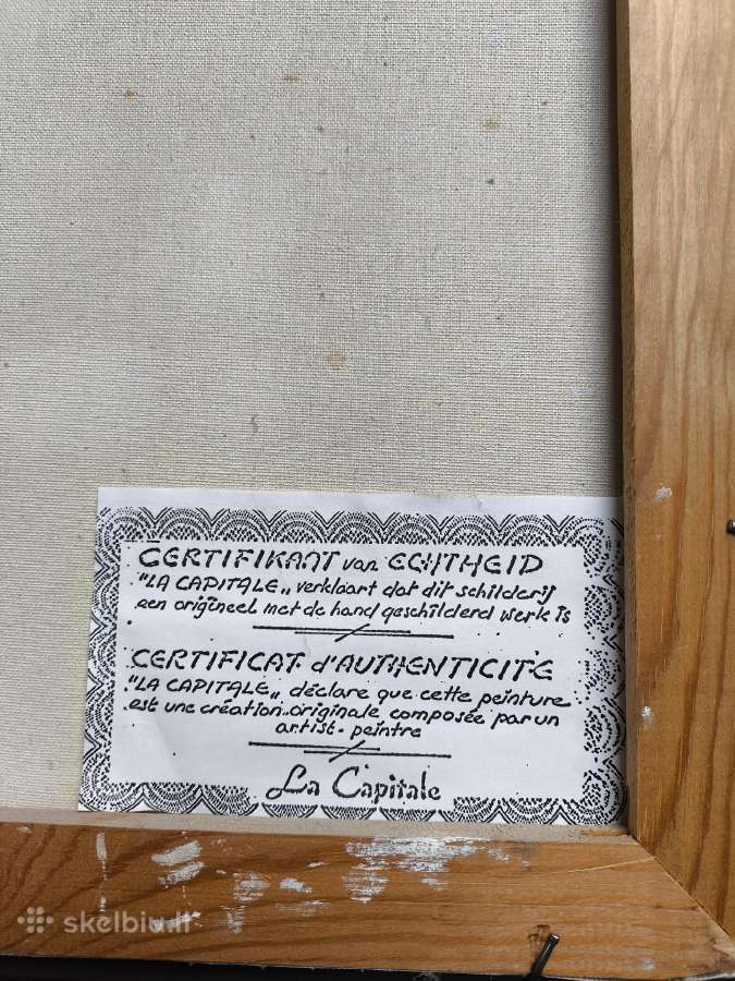 Aliejinis paveikslas, pirktas aukcione Voketijoje - nuotraukos Nr. 3