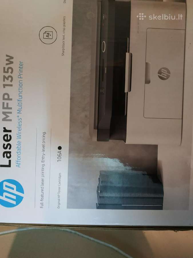 Spausdintuvas Hp Laser Mfp 135w - Kaip naujas! - nuotraukos Nr. 6