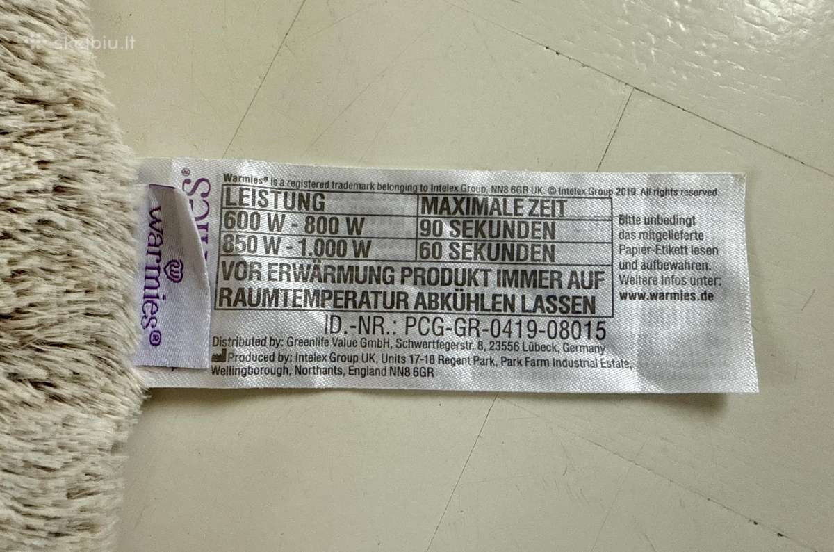 Kaklo šildytuvas Warmies - nuotraukos Nr. 3