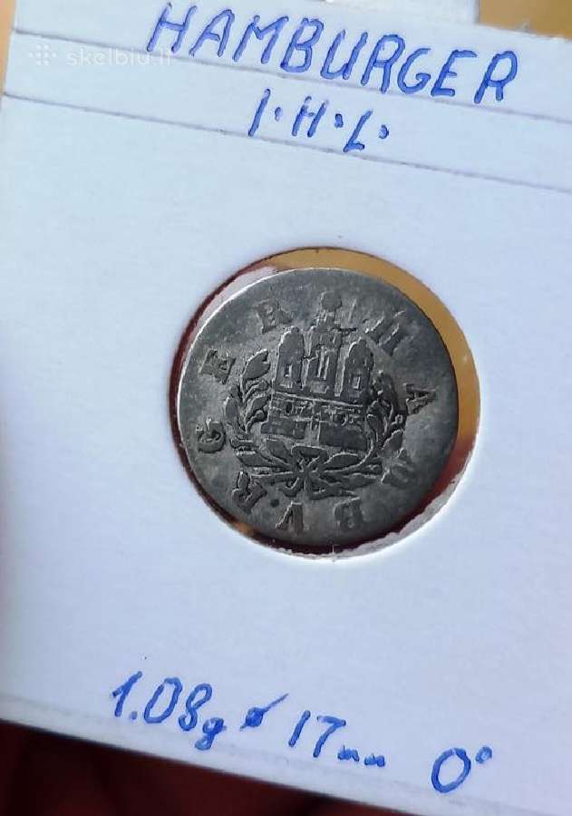 Vokietija- Hamburgas 1753 1 šilingas (sidabras) - nuotraukos Nr. 2