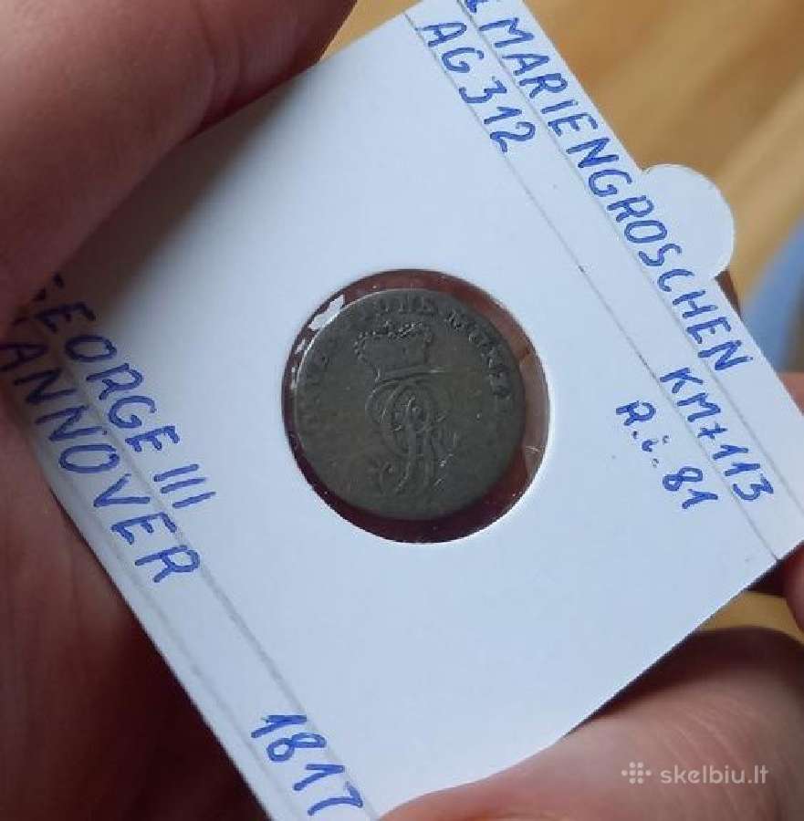 Vokietija- Hanoveris 1817 1 Marijos gr. (sidabr)