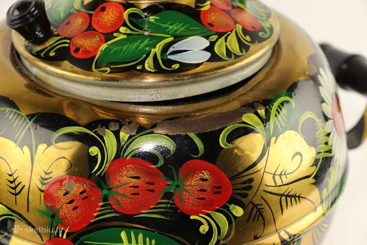 Samovaras su padėklu ir stiklinės laikikliu - nuotraukos Nr. 10