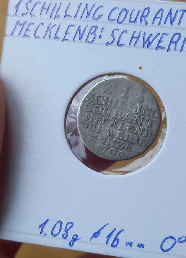 Vokietija- Meklenburg 1792 1 šilingas (sidabras)