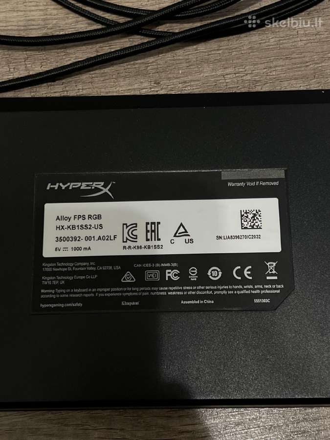 Hyperx Alloy Fps Rgb - nuotraukos Nr. 6