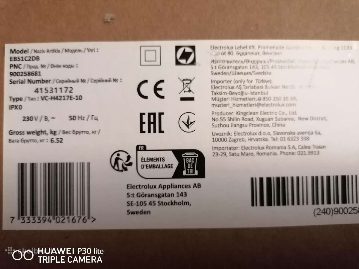 Parduodu nauja Electrolux dulkių siurblį - nuotraukos Nr. 3