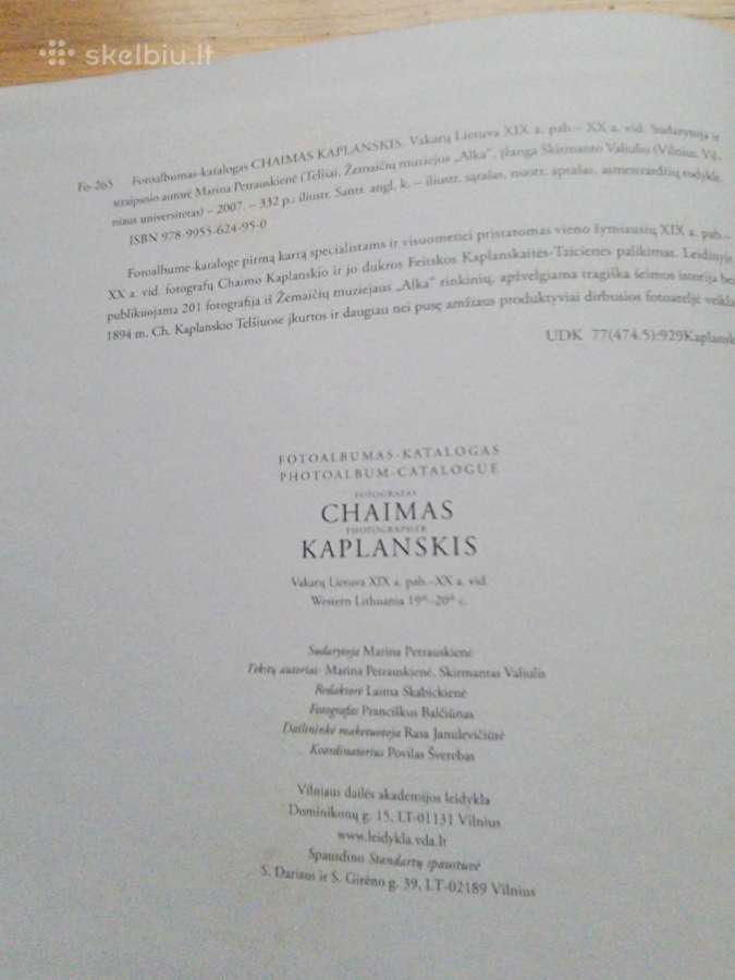2007 m.chaimo Kaplanskio fotoalbumas-katalogas - nuotraukos Nr. 7