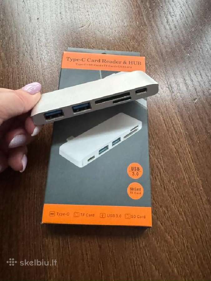 Type-c + Usb3.0 + Card Reader adapteris