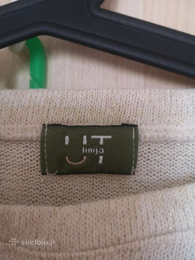 Utenos trikotažas smėlio spalvos blizgi palaidinė - nuotraukos Nr. 5
