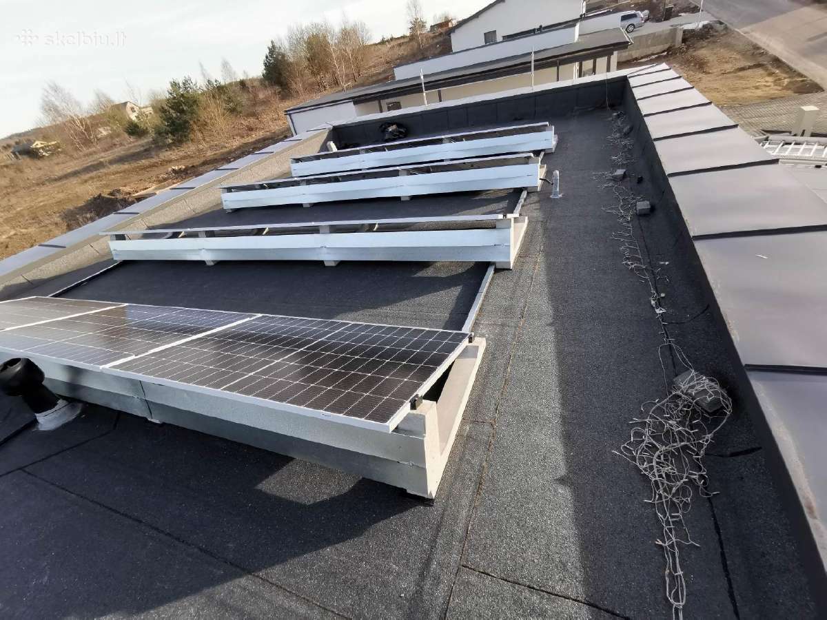 Saulės elektrinės montavimo sistema plokščiam stog - nuotraukos Nr. 5