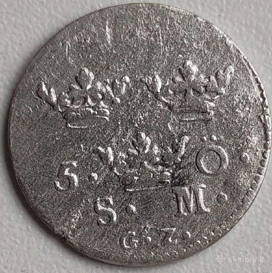 Švedija 5 Öre 1730 Gz Friedrich I., 1720-1751. Au