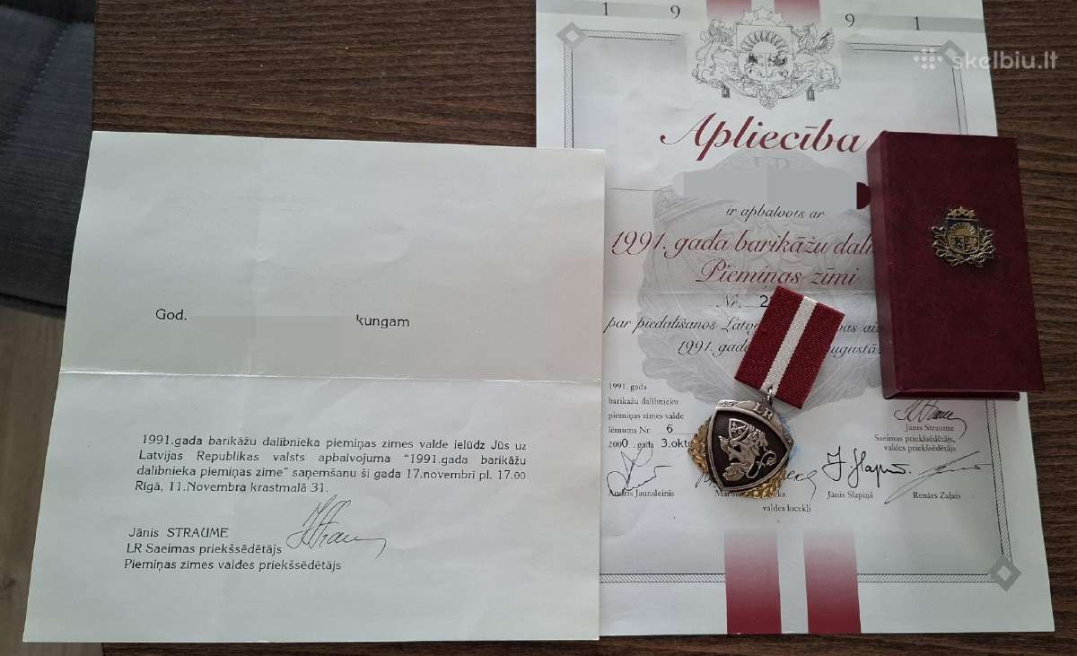 Latvijos 1991 barikadų atminimo medalis