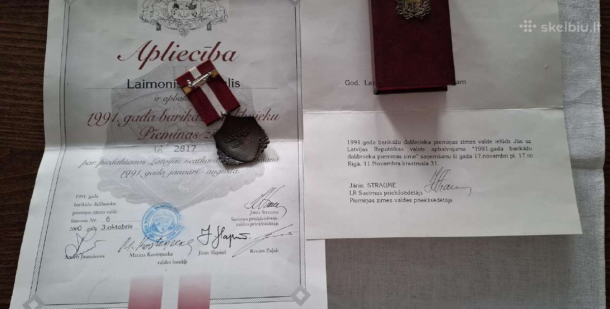 Latvijos 1991 barikadų atminimo medalis - nuotraukos Nr. 4