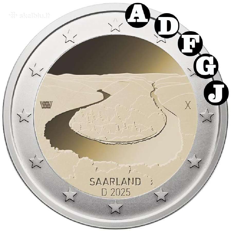 Vokietija 2 eurai, 2025 Saarland, Saarschleife