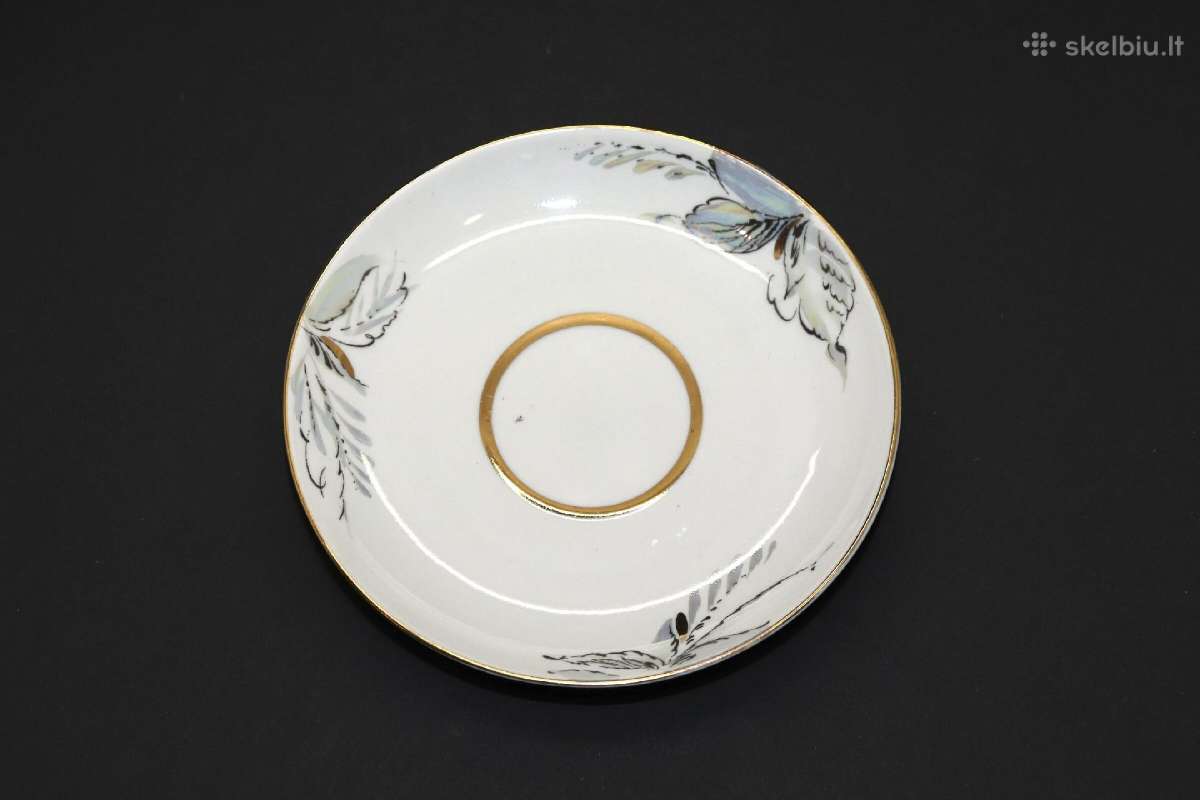Arbatos porelė, rankom piešta, paauksuota, porceli - nuotraukos Nr. 8