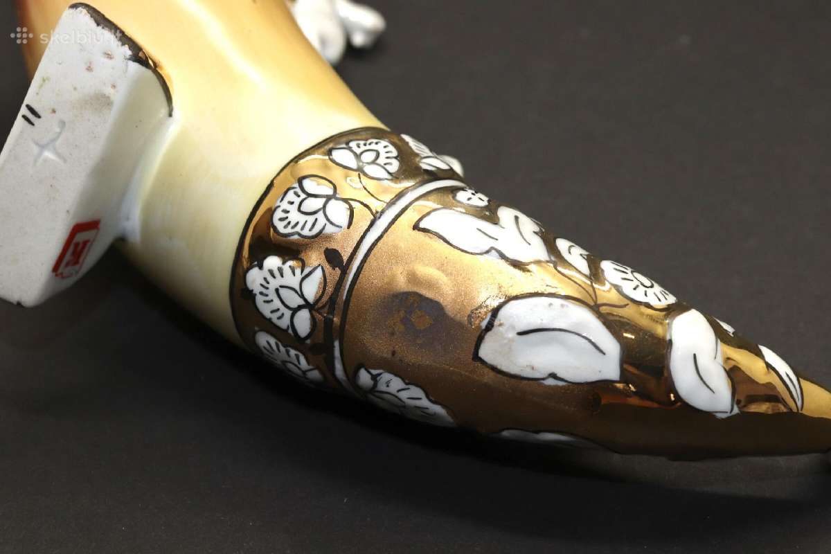Statulėlė "Ragas medžioklė", paauksuotas , porceli - nuotraukos Nr. 7