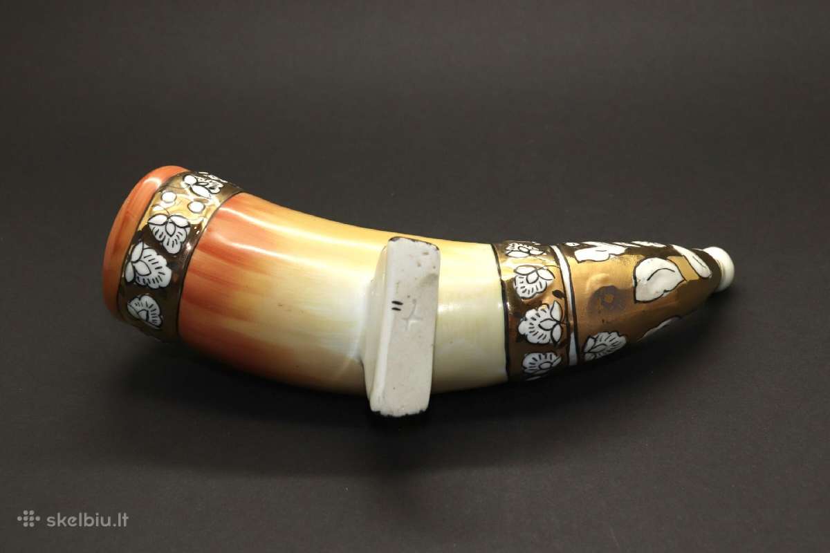 Statulėlė "Ragas medžioklė", paauksuotas , porceli - nuotraukos Nr. 8