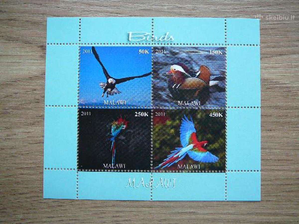 Pauksciai Malavis 2011 Papugos Ereliai Mnh d1865