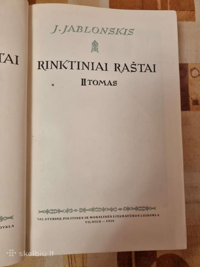 J. Jablonskis rinktiniai raštai 1 ir 2 tomai - nuotraukos Nr. 7