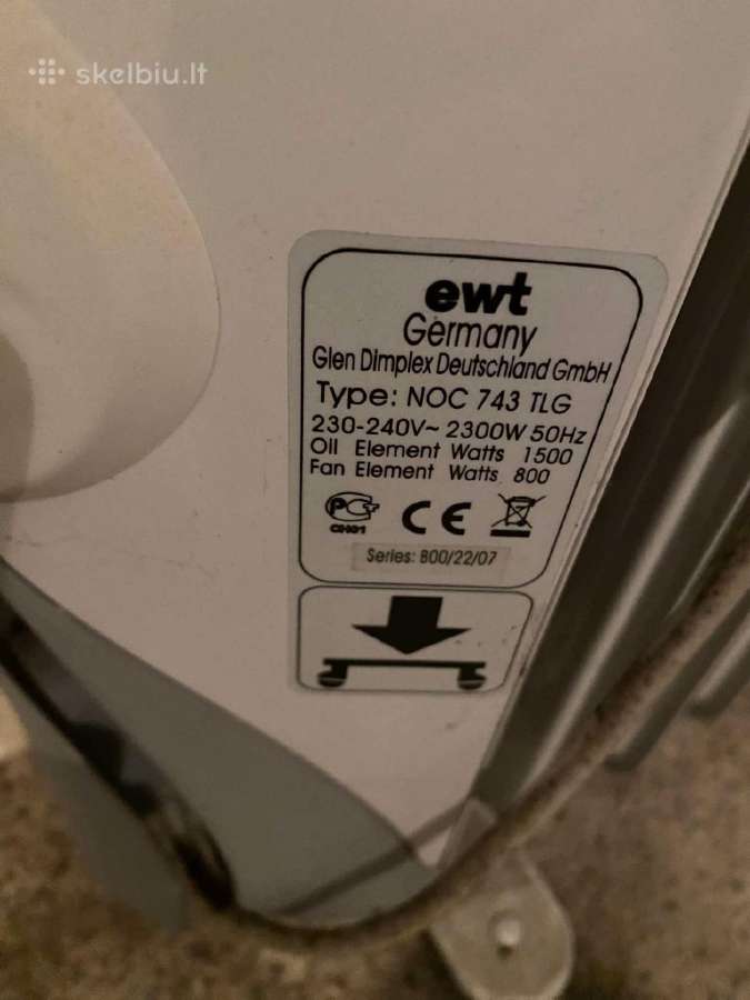 Elektrinis mobilus šildytuvas Ewt Noc 743 Tlg - nuotraukos Nr. 2