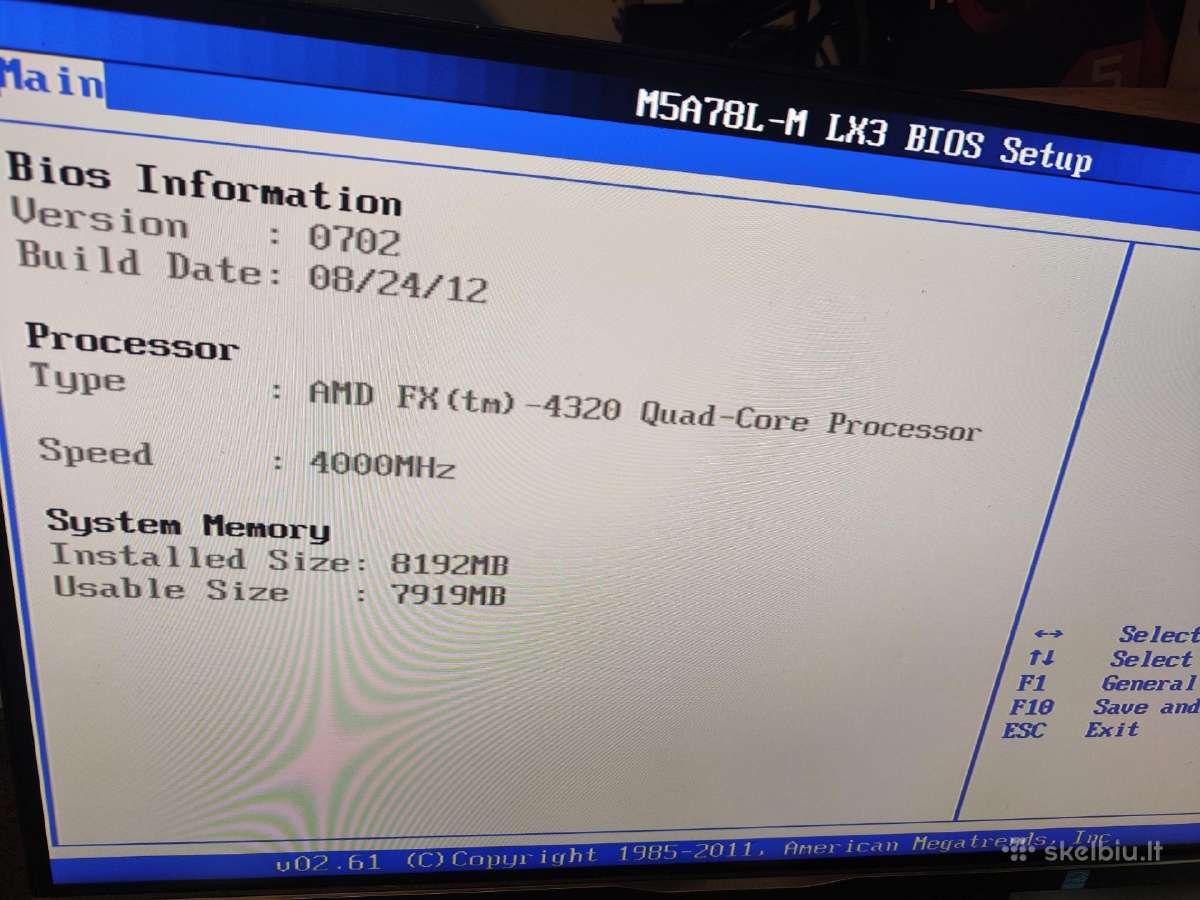 Asus M5a78l-m Lx3 + Fx4320 + 8gb - nuotraukos Nr. 3