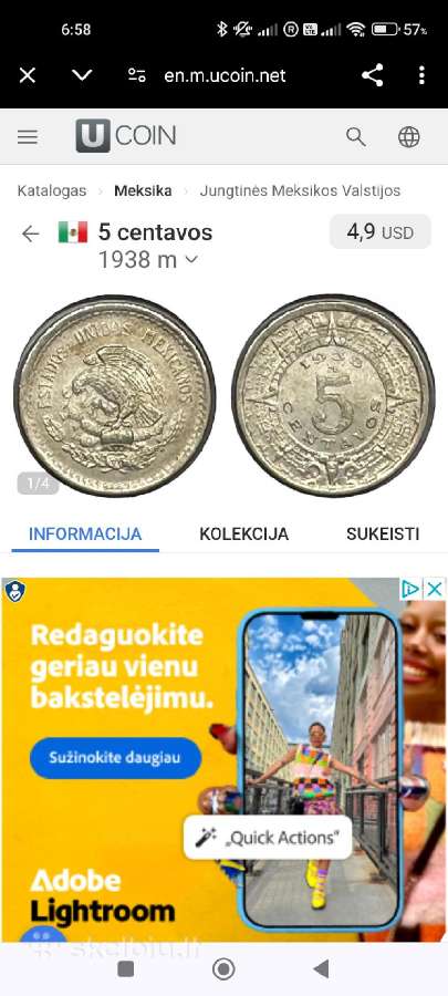 Moneta Meksika - nuotraukos Nr. 3