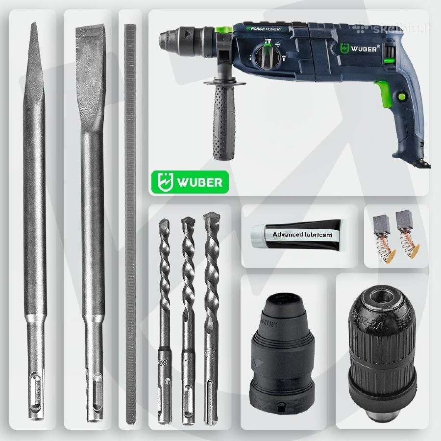 Perforatorius Sds+ 2500w, 2 griebtuvai + priedai - nuotraukos Nr. 2