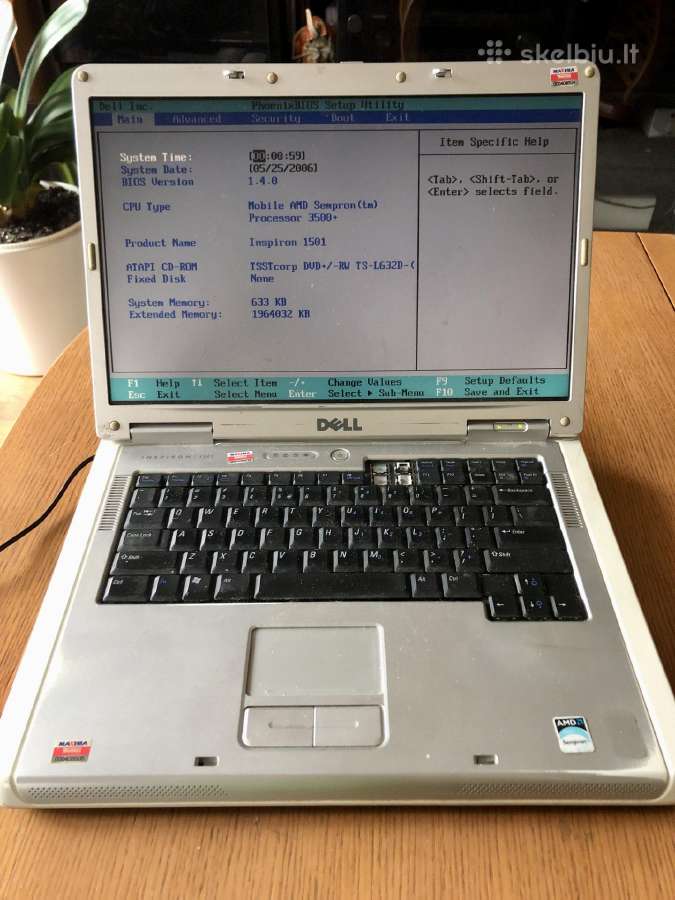 Dell Inspiron 1501 nešiojamas kompiuteris - nuotraukos Nr. 4