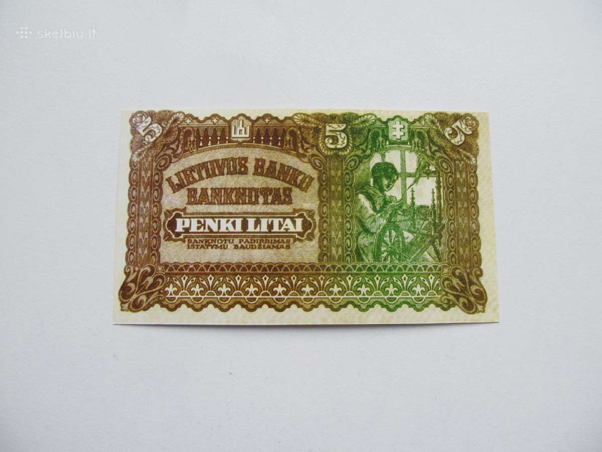 5 litai , Lietuva , 1922 lapkritis serija J - nuotraukos Nr. 2