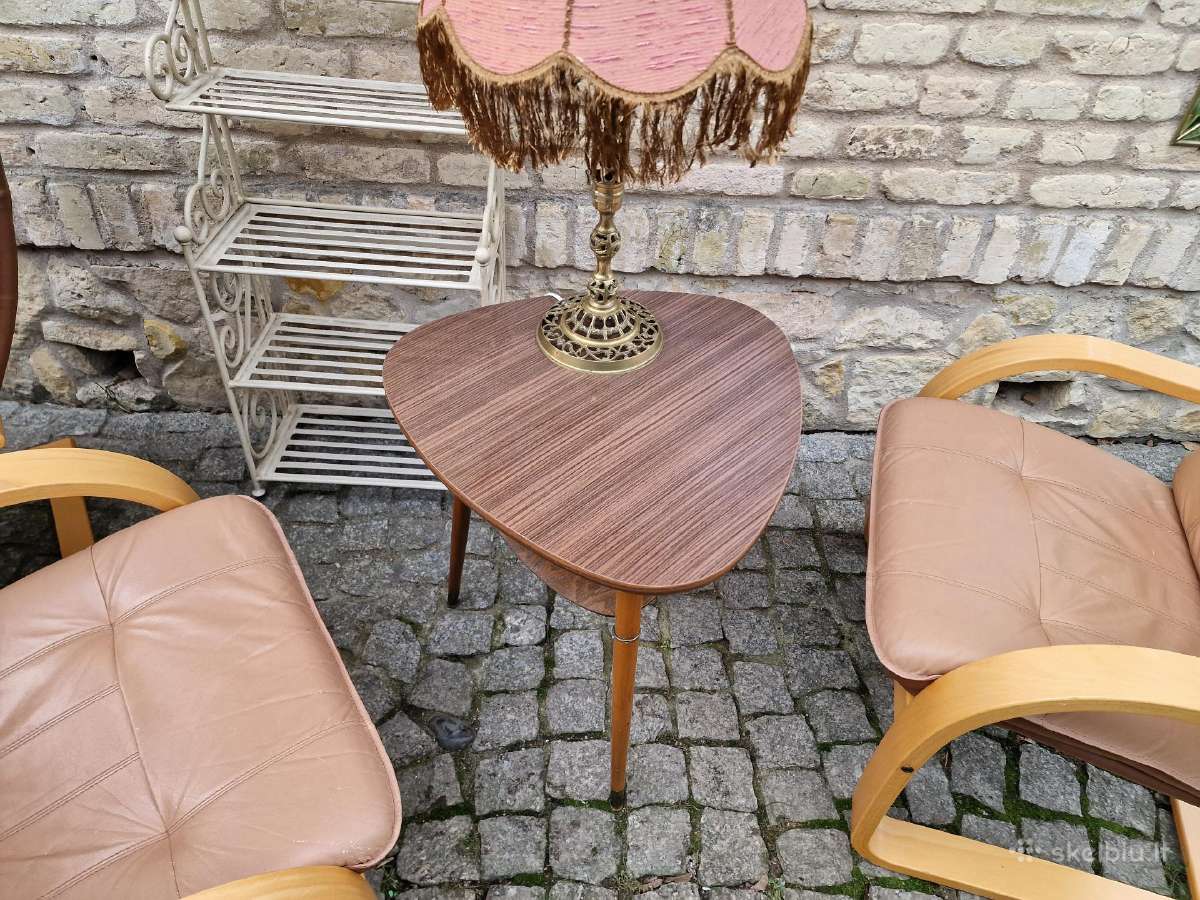 Vintažiniai mid century trikojai kavos staliukai - nuotraukos Nr. 8