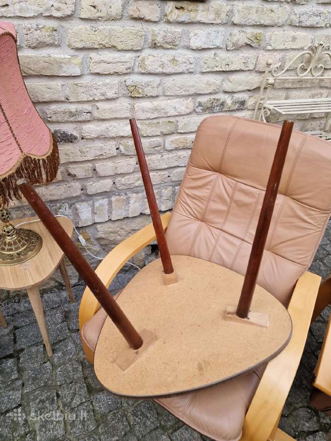 Vintažiniai mid century trikojai kavos staliukai - nuotraukos Nr. 19
