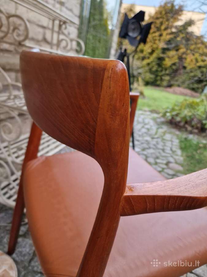 Vintažinis mid century autorinis tikmedžio fotelis - nuotraukos Nr. 9