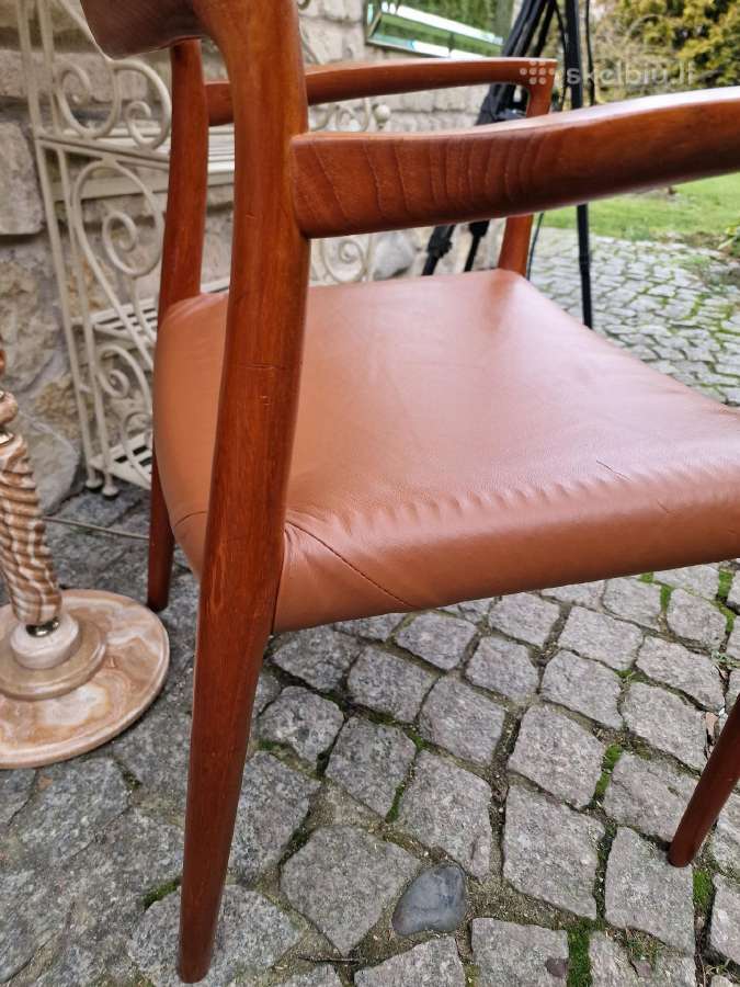 Vintažinis mid century autorinis tikmedžio fotelis - nuotraukos Nr. 10